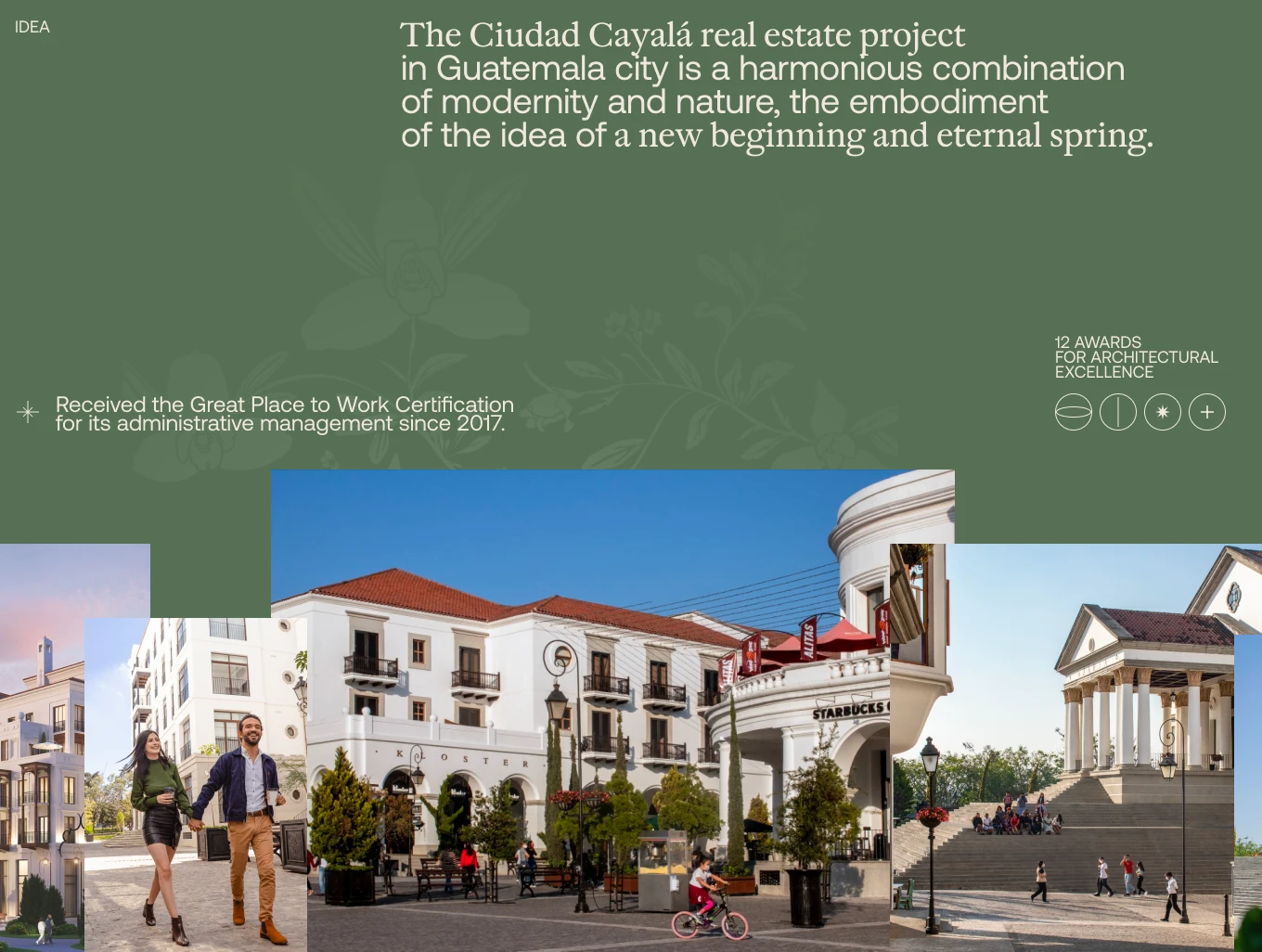 Page with information about Ciudad Cayalá's brand idea